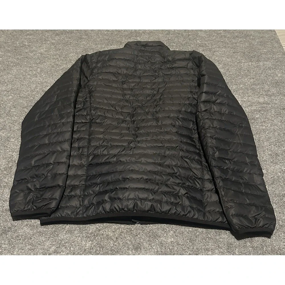Eddie Bauer Men's Small Black 650 Down Full Zip Puffer Jacket EUC
